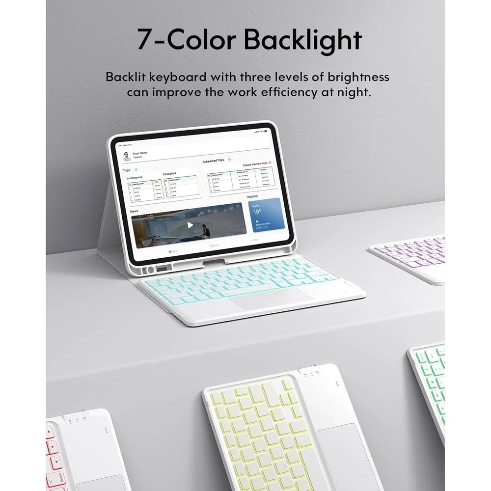 CHESONA iPad Pro 11 M5 M4‎ Keyboard Case Touchpad Backlit Magnetic Detachable